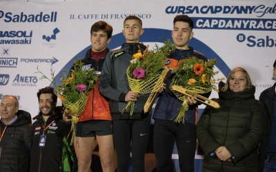 Jordi Torrents, Llorenç Esteve i Roger Sans, en el podi de la cursa dels cinc quilòmetres | Roger Benet