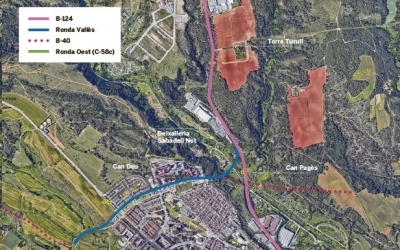 Possible traçat de la futura ronda Nord entre Castellar i Sabadell