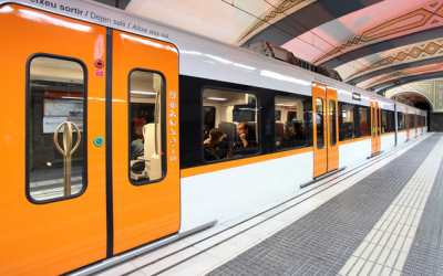 Un tren a Plaça Catalunya/ Ferrocarrils de la Generalitat