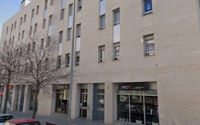 Exterior del bloc de pisos afectat/ Cedida