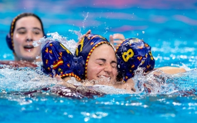 Alegria de Maica Garcia a l'aigua | EFE