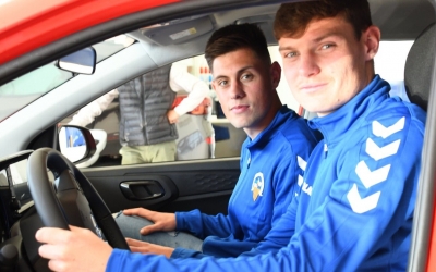 Beitia i Xiker han estat presentats avui al concessionari de Hyundai | Críspulo Díaz