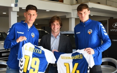 Beitia, Manzanera i Ozerinjauregi, a la presentació d'avui | Críspulo Díaz