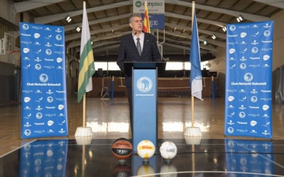 Claudi Martí, en una compareixença | Arxiu