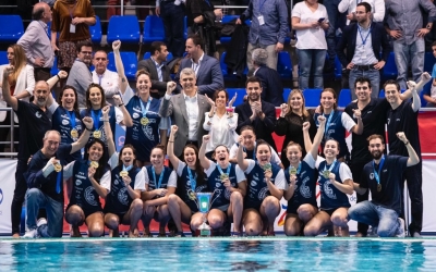Celebració de l'Astralpool Natació Sabadell per la setzena Copa de la Reina | CN Sabadell