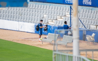 Romero, a l'entrenament d'ahir a la Nova Creu Alta | Roger Benet