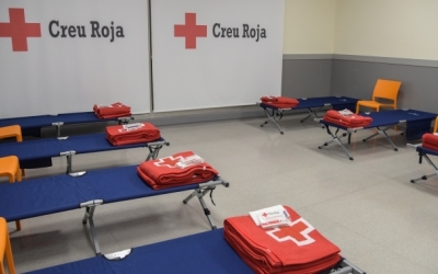 Imatge de l'espai que Creu Roja habilita habitualment a les seves dependències | Roger Benet (Arxiu)