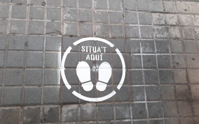 Una de les marques als carrers/ Ajuntament de Sabadell