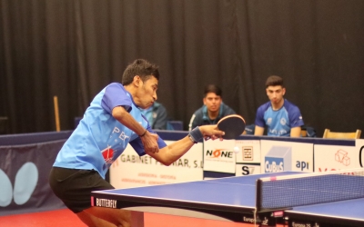 Un partit del Natació Sabadell la temporada passada | CNS Tennis Taula