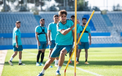 Els jugadors arlequinats han estrenat la gespa de la NCA | CE Sabadell