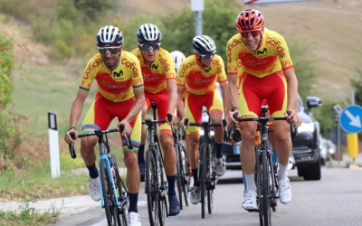 De la Cruz (dreta), en un entrenament amb la selecció | RFEC