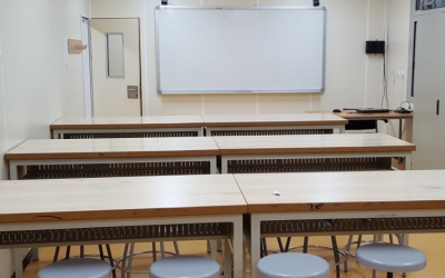Una aula de l'Institut Arraona, un dels centres amb alumnes confinats/ Cedida