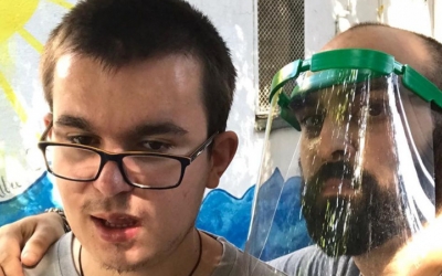 L'Andreu, amb un monitor del casal de Grandalla/ Instagram de l'Andreu