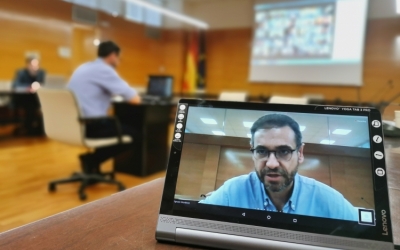 El president del Consell Comarcal, Ignasi Giménez, durant la presentació del Pla de xoc | Cedida