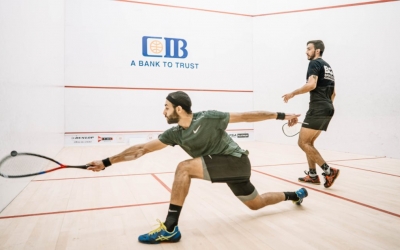 Pajares (dreta), en un moment del partit | @CIBEgyptianOpen