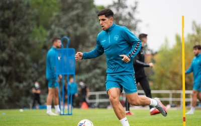 Víctor García a l'entrenament d'aquest matí | CE Sabadell