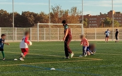 Imatge del primer entrenament de l'Escoleta | @SabadellRC
