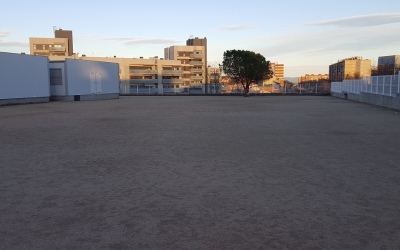 Pati amb barracons a l'Institut Arraona | Cedida