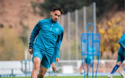 'Chino' Astals a l'entrenament d'ahir del Sabadell | Marc González Alomà - CES