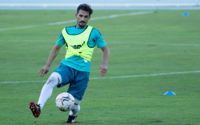 Óscar Rubio durant un entrenament aquesta temporada | Roger Benet