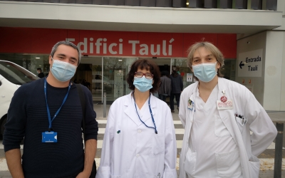 Els impulsors del projecte d'esquerra a dreta Xavier Gallego, Mercè Vergara i Juan Francisco Delgado