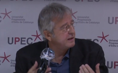 Jordi Serrano, rector de la UPEC, durant la xerrada inaugural