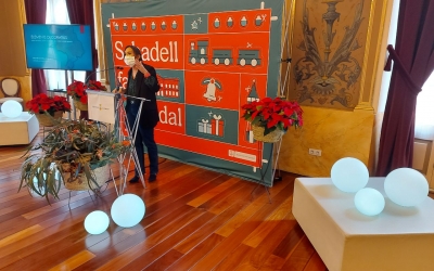 Marta Farrés, durant la presentació de la campanya de Nadal