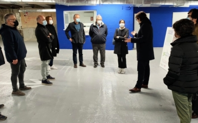 Ricard Font, president de FGC, visita les obres amb representants del consistori sabadellenc | Cedida