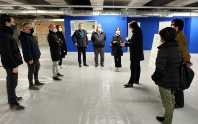 Ricard Font, president de FGC, visita les obres amb representants del consistori sabadellenc | Cedida 