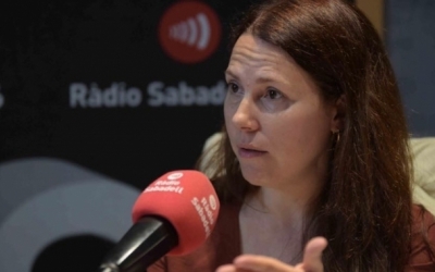 La Síndica, als estudis de Ràdio Sabadell, en una imatge d'arxiu/ Roger Benet
