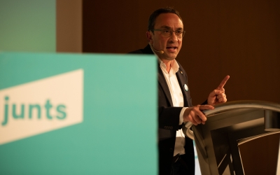 Josep Rull durant l'acte Junts | Roger Benet 