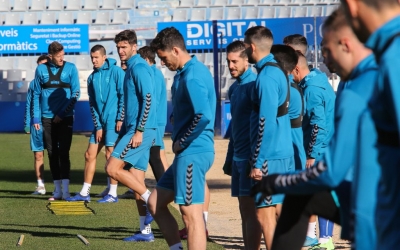 L'equip s'ha entrenat per últim cop aquesta setmana a l'escenari del partit de demà | CES