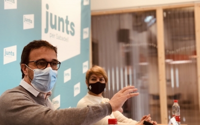 Josep Rius i Lourdes Ciuró, en l'acte d'avui | Cedida