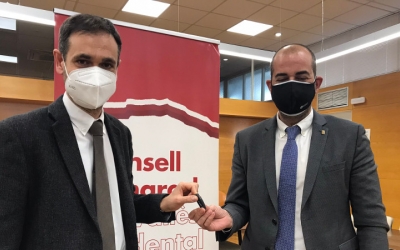 El president del Consell Comarcal, Ignasi Giménez, i el diputat d'Acció Climàtica, Xesco Gomar | Cedida