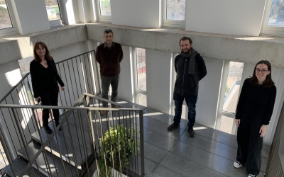  L'equip que duu a terme la recerca en la UAB. D'esquerra a dreta, els doctors Assumpció Bosch, Miguel Chillón i Juan Francisco Espinosa  i Laura Rodríguez, investigadora predoctoral | Cedida