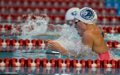 Garcia, durant la final dels 200 braça | Roger Benet