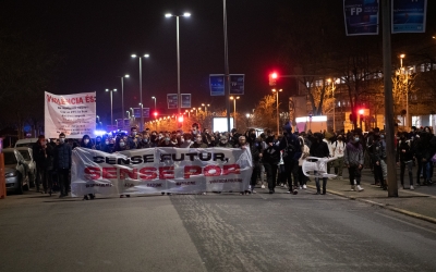 La manifestació sota el lema 'Sense futur, sense por' | Roger Benet