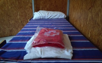 Imatge d'una de les lliteres de l'alberg del Molí de Sant Oleguer | Arxiu