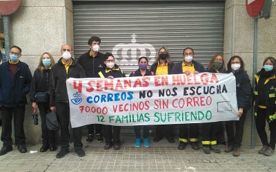 Treballadors de Correus en vaga | Cedida