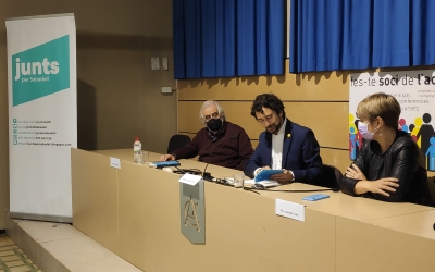 Vicenç Villatoro, Damià Calvet i Lourdes Ciuró a l'Acadèmia Catòlica | Pau Duran