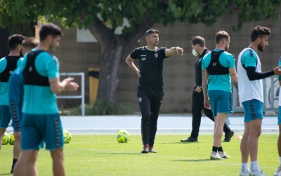 Hidalgo, donant instruccions als seus homes en una sessió d'aquesta setmana | Roger Benet