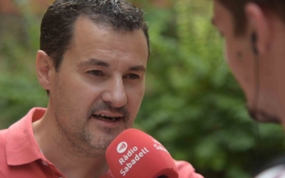 Òscar Lanuza entrevistat a Ràdio Sabadell | Arxiu Roger Benet