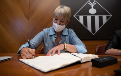 Ciuró en la seva visita a l'Ajuntament com a consellera | Roger Benet 