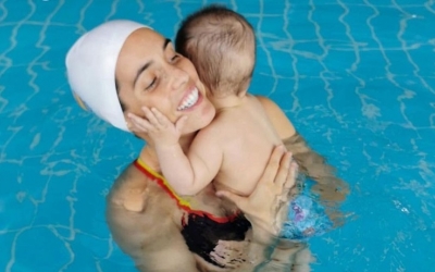 Carbonell, amb el seu fill Kai | Cedida