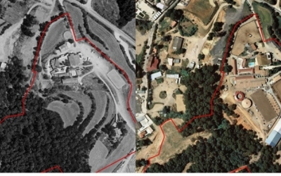 Imatge de l'evolució de la finca de Ca n'Alzina, limítrof amb Can Xupa