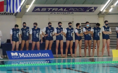 Els jugadors del CNS a l'inici d'un partit la temporada passada | arxiu