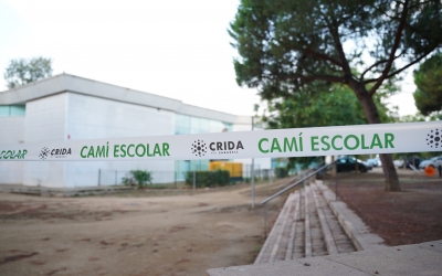 Acció simbòlica de la Crida per reclamar entorns escolars segurs | Cedida