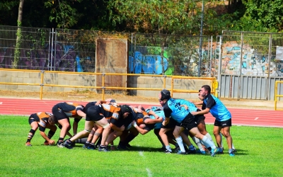 El sènior masculí durant un partit de pretemporada a Badalona | Rugby Club Badalona 