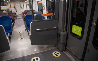 Imatge de l'interior d'un tren de FGC | Roger Benet 