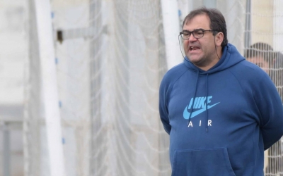 Quico Díaz dirigint un partit del Sabadell Nord a Ca n'Oriac | Roger Benet